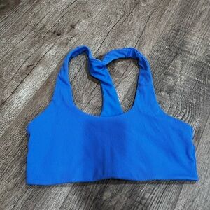 Aerie- Vibrant Blue Ribbed Sports Bra- L